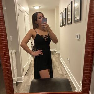 Guess high-low romper, black